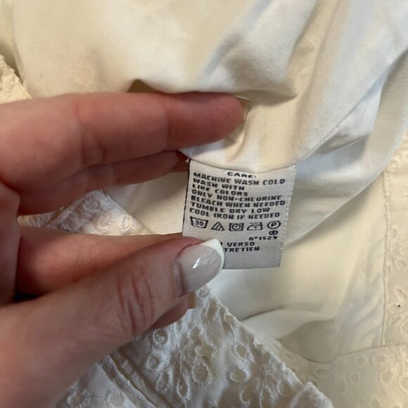 Ralph Lauren Sport White Eyelet Cutout Shorts Size 6 - Picture 2 of 6